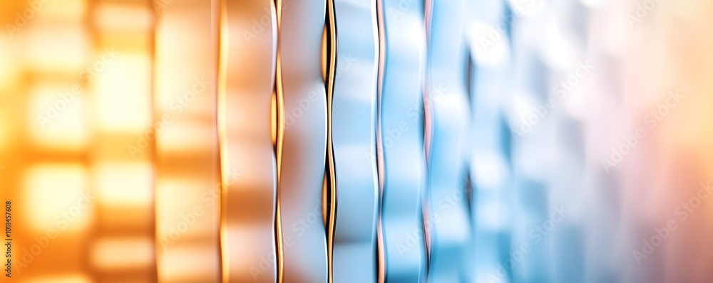 Poster reflective metallic wallpaper featuring a minimalist design with soothing gradient tones and a smoot