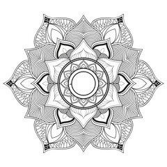 mandala coloring design art classical style 