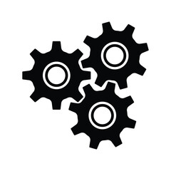 Setting Icon set. Set of gear, wheels. Cog Settings Icon, vector, Symbol. Cogwheel silhouette icon, logo design foe app, website. Vector illustration.