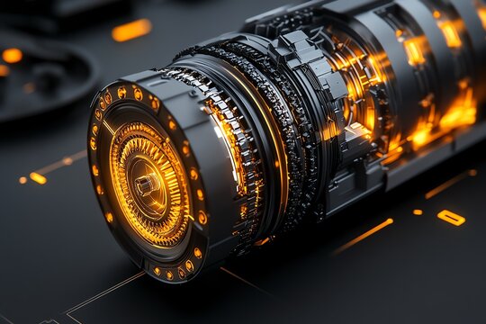 3D-rendered depiction of reverse engineering a complex mechanical part, with detailed textures and lighting highlighting the digital recreation process