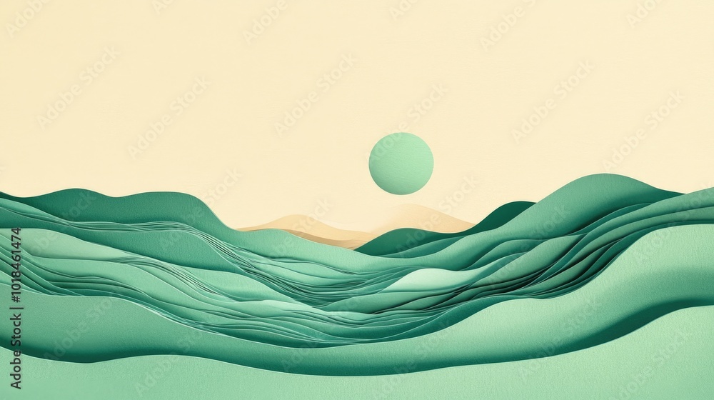 Poster vibrant green hue organic texture and backdrop of arid land patterns in the sand vibrant green organ