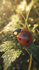 Ladybug on a Leaf: A Macro Photography Masterpiece