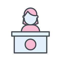 News Anchor Vector Icon