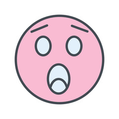 Astonished Face Vector Icon