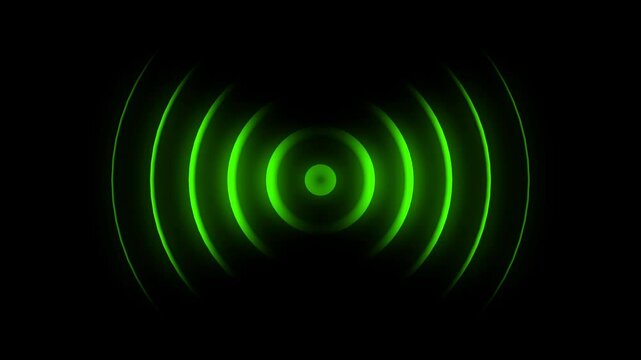 Colorful arc waves motion graphics with night background. Animation of Radio wave screen background . Radar waves concept .