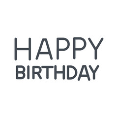 Happy Birthday Sign Vector Icon