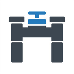 Obraz premium Gas pipeline icon. Pipeline valve icon