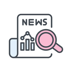News Analysis Vector Icon