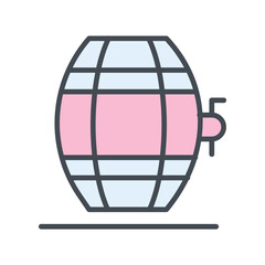 Wine Barrel Rack Vector Icon