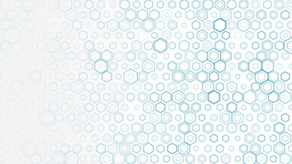 Geometric minimal background with abstract linear hexagons grid