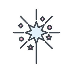 Sparklers Vector Icon