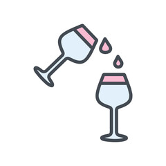 Obraz premium Wine Sip Vector Icon