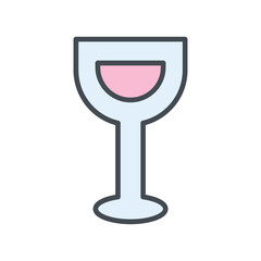 Wine Glassware Vector Icon