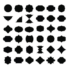 Decorative black frame shape illustration set design