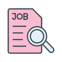 Job Search Vector Icon