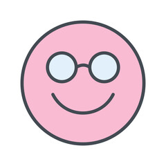 Nerd Face Vector Icon