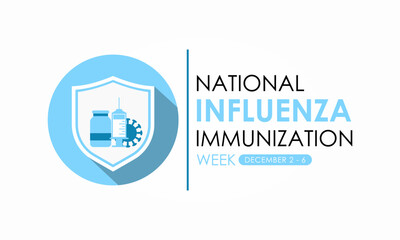 National immunization awareness month observed each year in during August. vector graphic Banner poster, flyer and background design template.