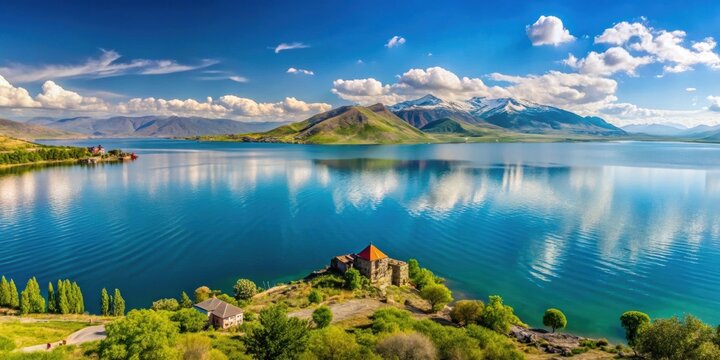 Majestic view of Lake Sevan in Armenia, Armenia, Lake Sevan, stunning, beautiful, landscape, nature, water, mountains