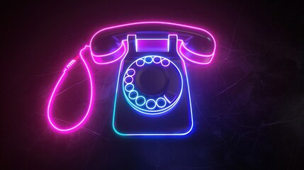 Neon Retro Phone