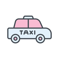 Obraz premium Taxi Vector Icon