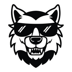 Wolf Icon in Sunglasses – Logo Design