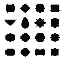 Decorative black frame shape illustration set