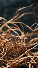 Abstract Copper Wire Texture Background