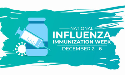 National immunization awareness month observed each year in during August. vector graphic Banner poster, flyer and background design template.