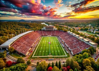 Dynamic Arkansas Razorback Football Action Shots Capturing Excitement on the Gridiron Field