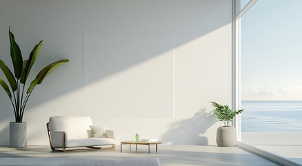 Rustic cabin living room with wooden features, warm colors, and modern art.