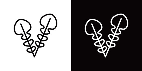 ほとけのざのシンプルなラインアイコン