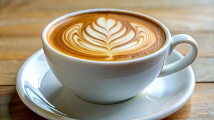 Close up of coffee latte art design in a white cup, latte, coffee, drink, art, design, close up, foam, barista