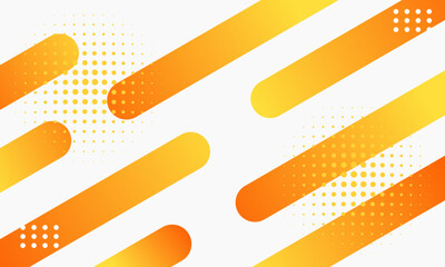 Abstract modern yellow and orange gradient circle layer background with halftone dots and shadow decoration. Suitable for poster, cover, banner, flyer, brochure