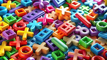 An extensive collection of varied mathematical symbols tailored for educational and creative design uses, perfect for enriching visual presentations and fostering innovative thought in diverse fields.