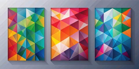 Modern abstract geometric cover templates, geometric, abstract, modern, vibrant, colorful, shapes, patterns