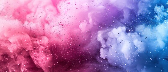 Fototapeta premium Color powder splash rainbow background paint holi smoke colour abstract. Powder color splash explosion dust ink burst splatter white texture isolated black spray party blue wallpaper cloud pink stain