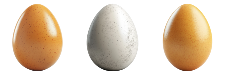 Chicken egg isolated on a transparent background perfect for food-themed designs or culinary illustrations.
