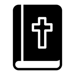 Obraz premium bible glyph icon