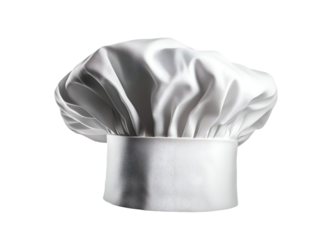  Chef hat isolated on transparent or white background, png