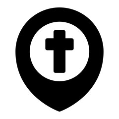 Obraz premium location glyph icon