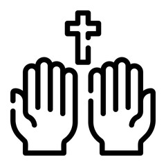 hands line icon