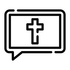 Obraz premium message line icon