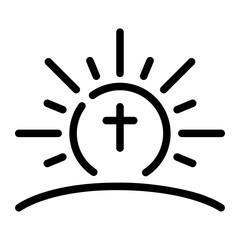 Obraz premium resurrection line icon