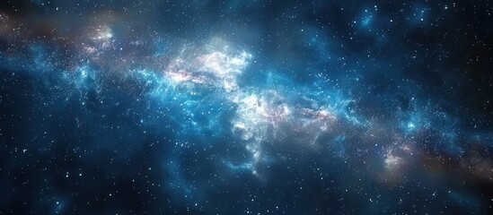 Captivating Cosmic Swirls A Mesmerizing Interstellar Landscape of Glowing Nebulae Shimmering Stars and Endless Galaxies in the Vast Serene Expanse of Deep Space