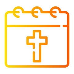 Obraz premium calendar gradient icon