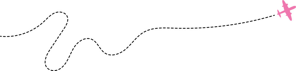 Airplane Dotted Route Line