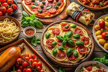 Indulge in authentic Italian flavors featuring delightful pasta, tantalizing pizza, an array of antipasto, and fresh ingredients, ensuring a memorable and delicious feast.