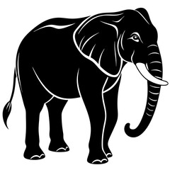 Elephant silhouette vector illustration 