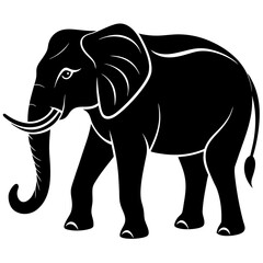 Elephant silhouette vector illustration 