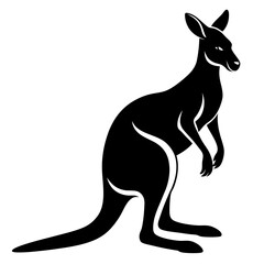 Kangaroo silhouette vector illustration 